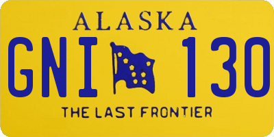 AK license plate GNI130