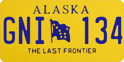 AK license plate GNI134