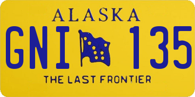 AK license plate GNI135