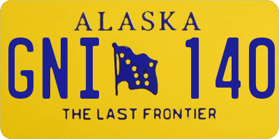 AK license plate GNI140