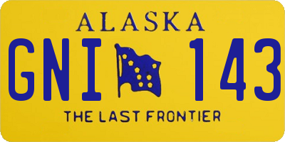 AK license plate GNI143