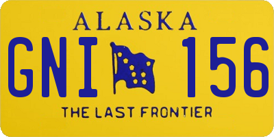 AK license plate GNI156