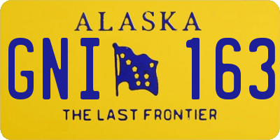 AK license plate GNI163