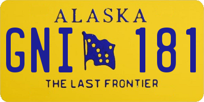 AK license plate GNI181