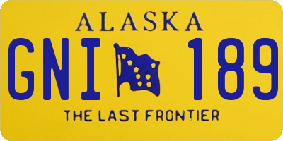 AK license plate GNI189