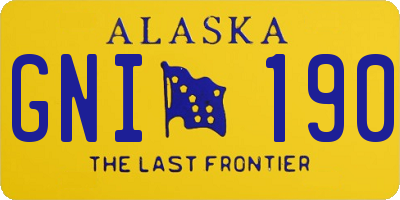 AK license plate GNI190