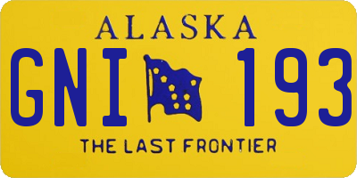 AK license plate GNI193