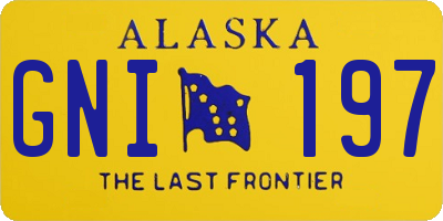 AK license plate GNI197
