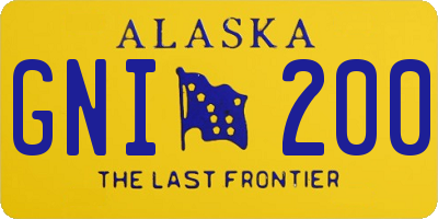 AK license plate GNI200