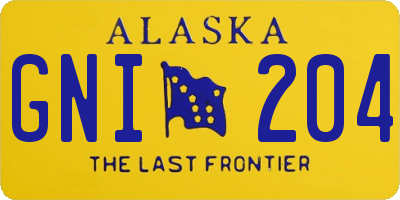 AK license plate GNI204