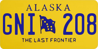 AK license plate GNI208