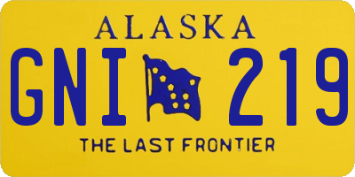 AK license plate GNI219