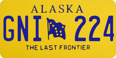 AK license plate GNI224