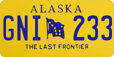 AK license plate GNI233