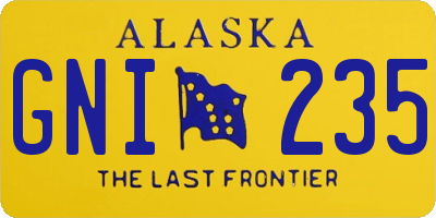 AK license plate GNI235