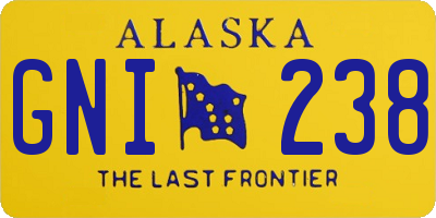 AK license plate GNI238