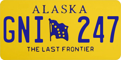 AK license plate GNI247