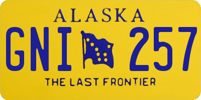 AK license plate GNI257