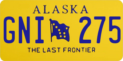 AK license plate GNI275