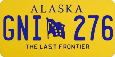 AK license plate GNI276