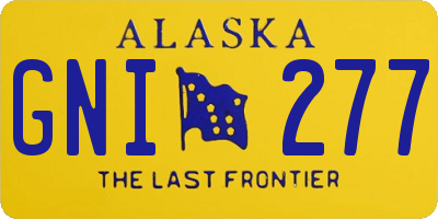 AK license plate GNI277