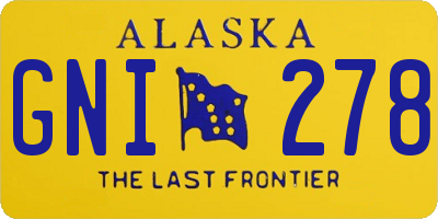 AK license plate GNI278