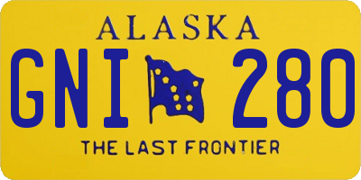 AK license plate GNI280