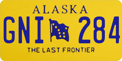 AK license plate GNI284