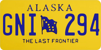 AK license plate GNI294