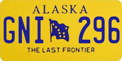 AK license plate GNI296