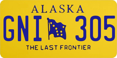 AK license plate GNI305