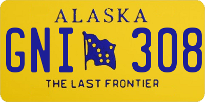 AK license plate GNI308