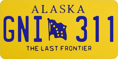 AK license plate GNI311