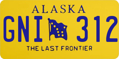 AK license plate GNI312