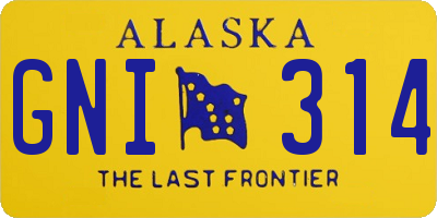 AK license plate GNI314