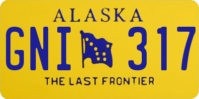 AK license plate GNI317