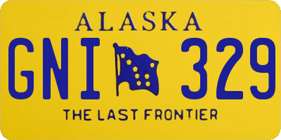 AK license plate GNI329