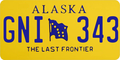 AK license plate GNI343