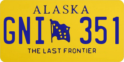 AK license plate GNI351