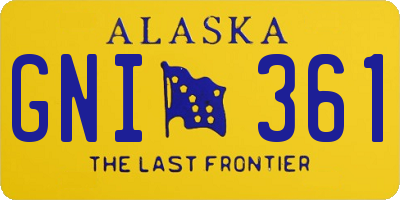 AK license plate GNI361