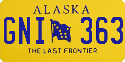 AK license plate GNI363