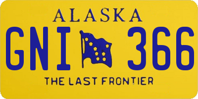 AK license plate GNI366