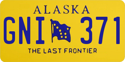 AK license plate GNI371