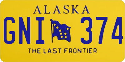 AK license plate GNI374