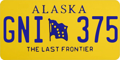 AK license plate GNI375