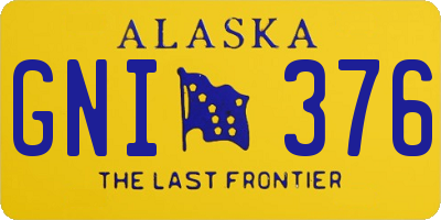 AK license plate GNI376