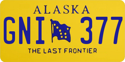 AK license plate GNI377