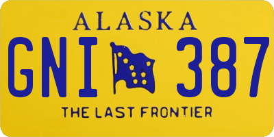 AK license plate GNI387