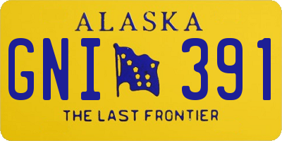 AK license plate GNI391