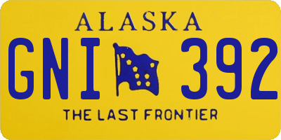 AK license plate GNI392